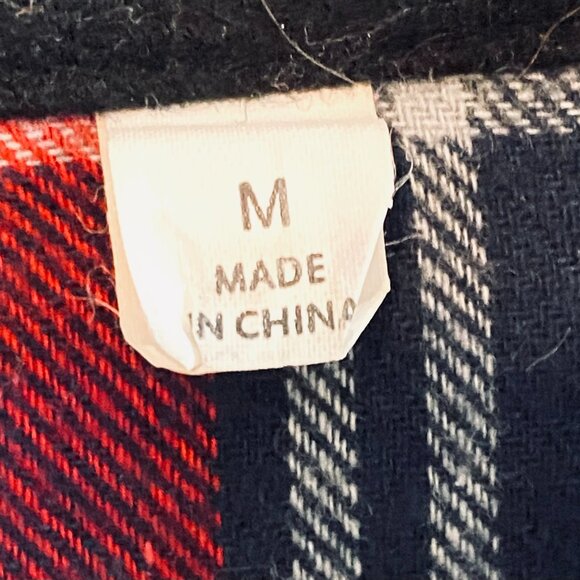 Banks Journal reversible jacket unisex Men's Medium barn jacket black red plaid - Picture 11 of 12